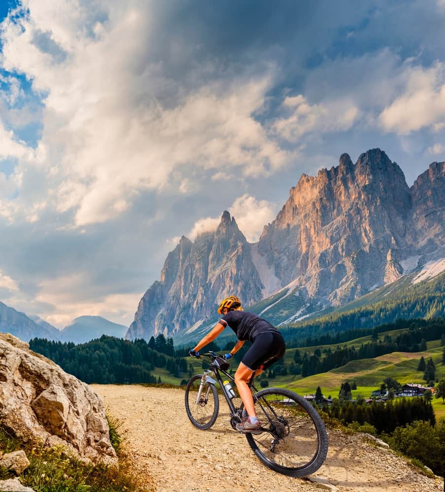 mountain bikes in the Dolomites